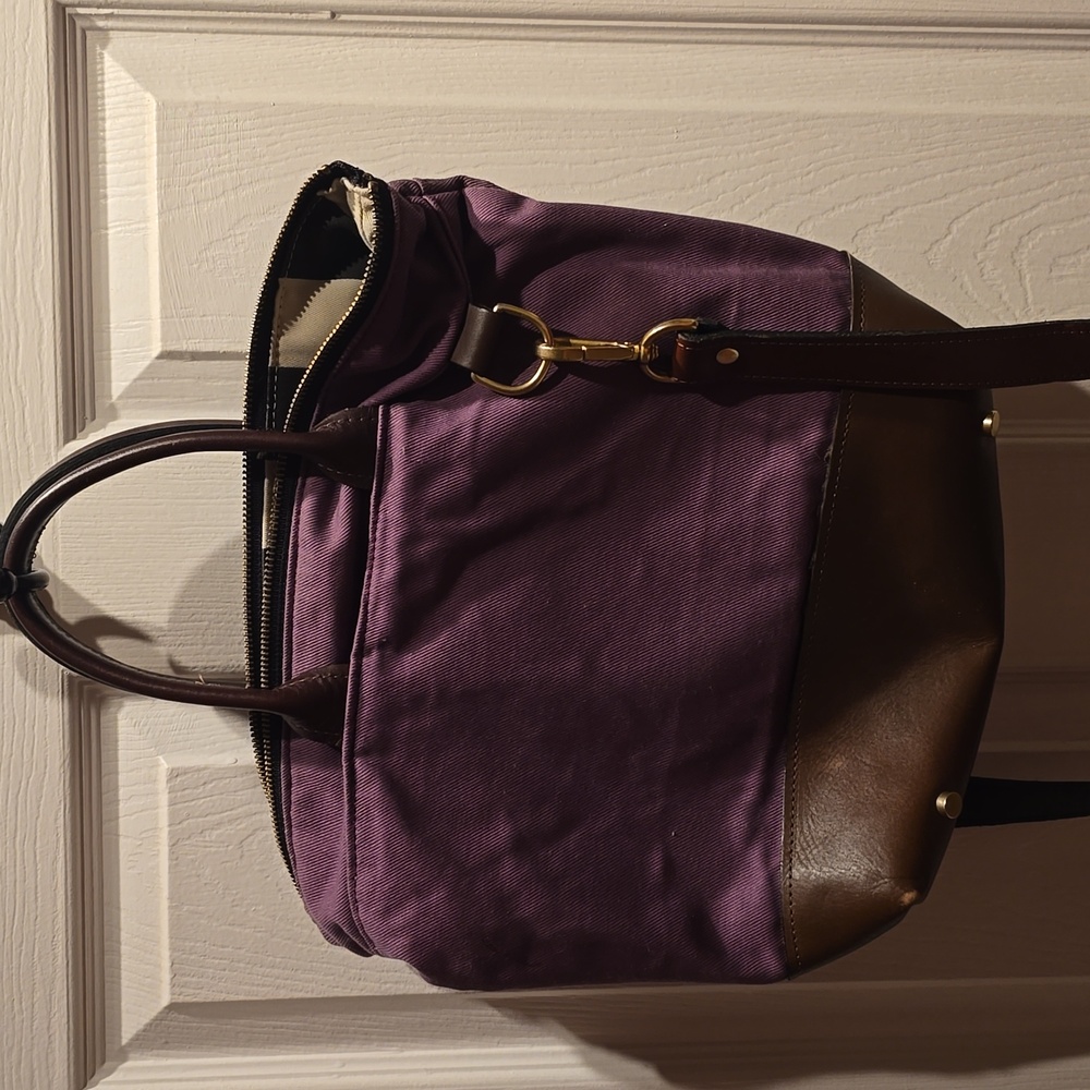R. Riveter OTTO Purple Canvas Crossbody Tote Bag Purse USA Handmade Winterberry